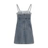 Denim mini Dress with pearls - Image 2