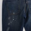 Chic Blue Wash Painted Slim Fit Jeans - Image 8