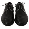 Elegant Black Leather Derby Dress Shoes - Image 3
