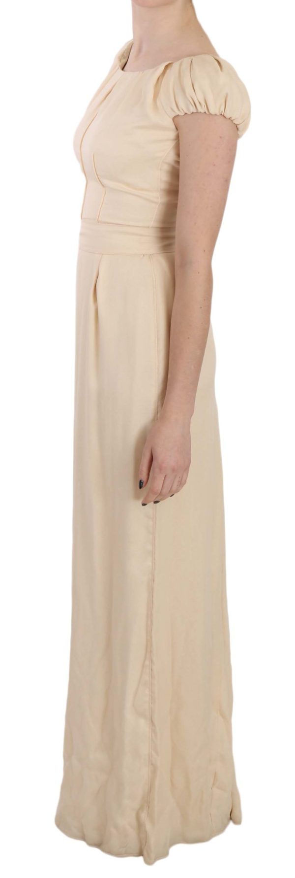 Silk Column Garterized Sleeve Gown - Image 2