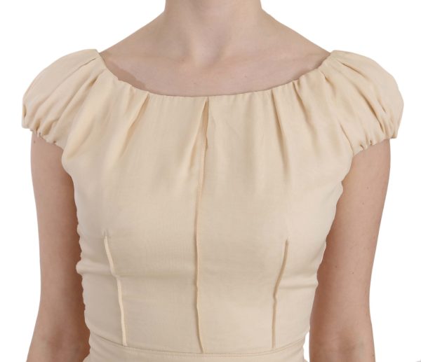 Silk Column Garterized Sleeve Gown - Image 3
