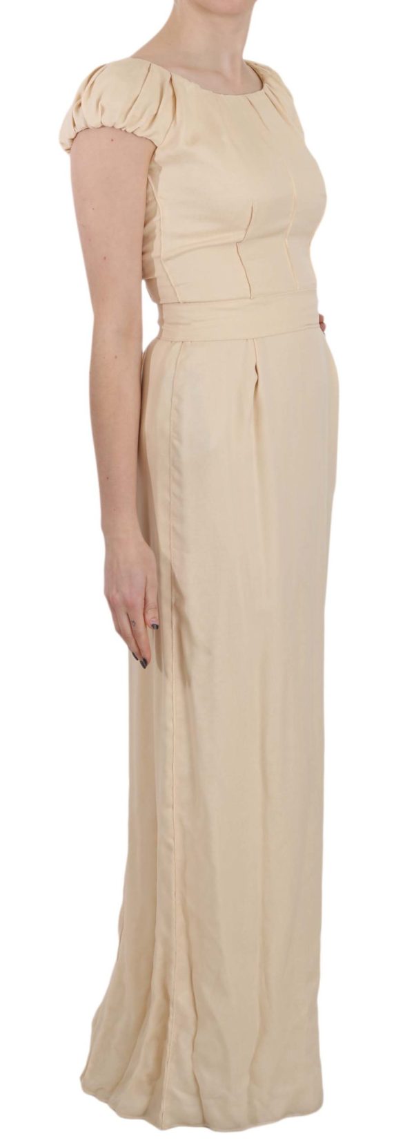 Silk Column Garterized Sleeve Gown - Image 4