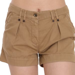 Chic Brown Mid Waist Mini Shorts