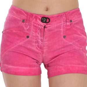 Chic Pink Mid Waist Mini Shorts