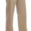Beige Mid Waist Flared Luxury Trousers - Image 2