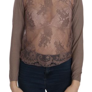 Boat Neck Cotton Lace Blouse