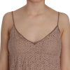 Beige A-Line Spaghetti Strap Mini Dress - Image 2
