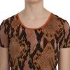 Alluring Brown Snake Skin Pattern Blouse - Image 3