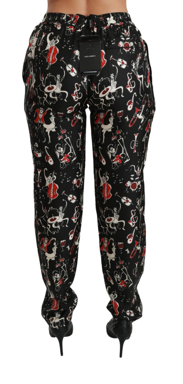 Sleek Silk Slim-Fit Mid-Waist Pants - Image 5