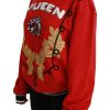 Radiant Red Sequined Crew Neck Sweater - Image 3