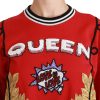 Radiant Red Sequined Crew Neck Sweater - Image 5
