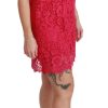 Shocking Pink Mini Bodycon Dress - Image 2