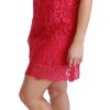 Shocking Pink Mini Bodycon Dress - Image 3
