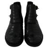 Elegant Derby Brogue Boots in Exotic Leather - Image 4