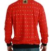 Elegant Red Crystal-Embellished Pullover Sweater - Image 4