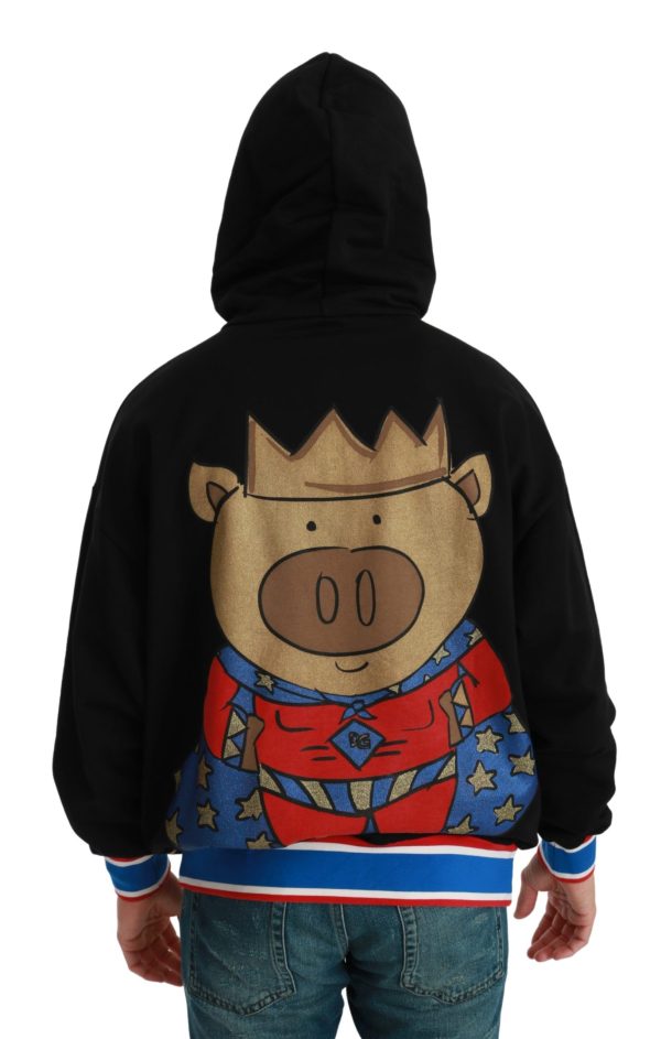 Elegant Hooded Pullover With Regal Motif - Image 6