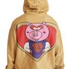 Exquisite Gold Hooded Cotton Sweater - Image 6