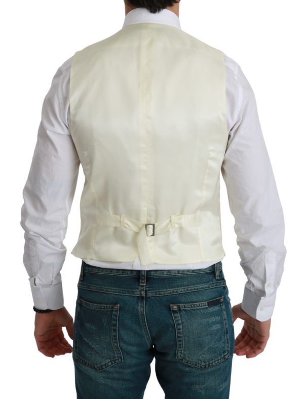 Elegant Cream Wool Dress Vest - Image 2