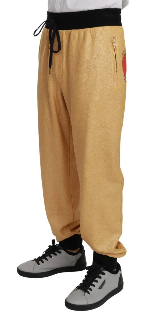 Elegant Gold Motif Sweatpants - Image 2