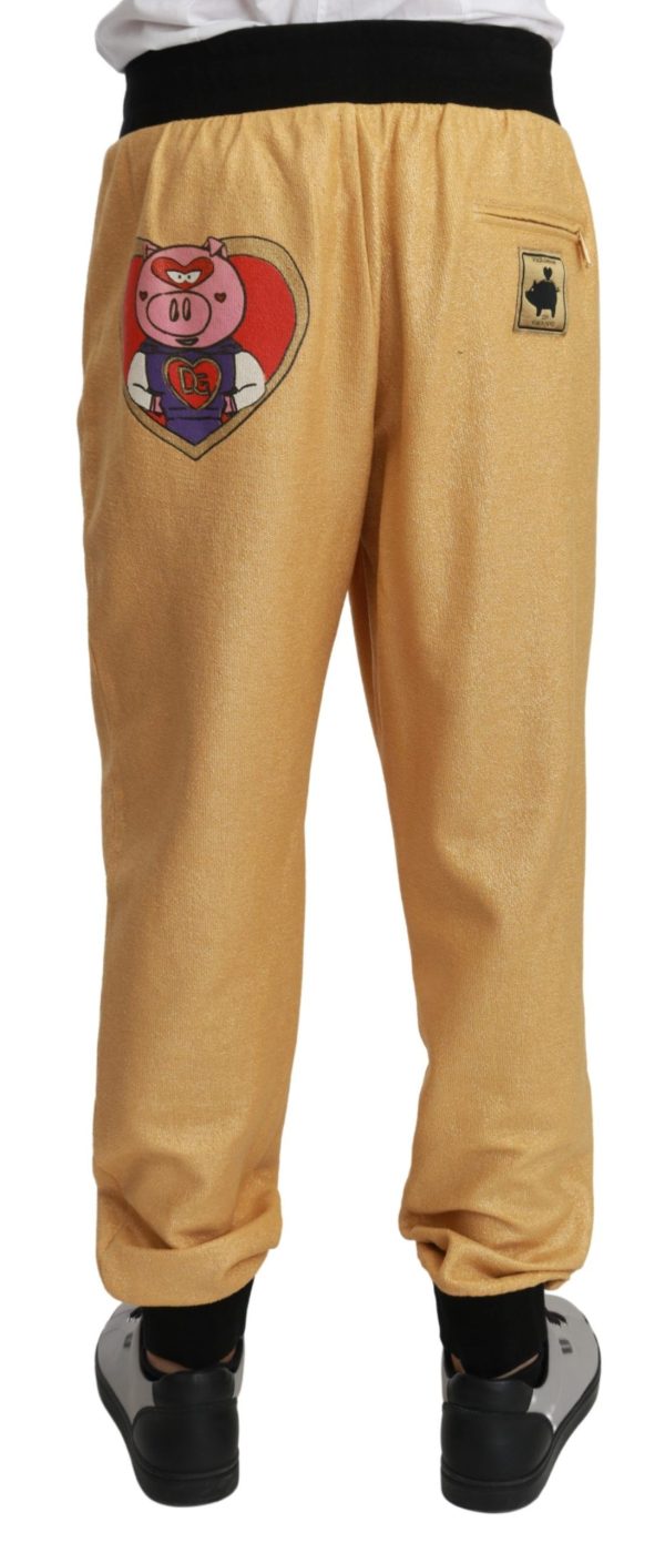 Elegant Gold Motif Sweatpants - Image 3