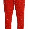 Chic Red Piggy Bank Print Sweatpants - Image 3
