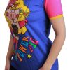 Chic Crewneck Cotton Tee with Supergirl Motive - Image 3