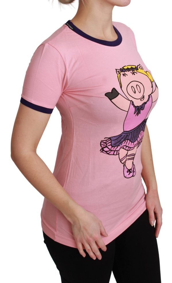 Pink Crewneck Year of the Pig T-Shirt - Image 2