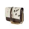 Chic Two-Tone Small Shoulder Bag in White & Brown - Image 2