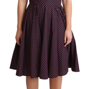 Chic Polka Dotted A-Line Sleeveless Dress