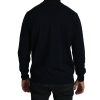 Elegant Dark Blue Pullover Sweater - Image 3
