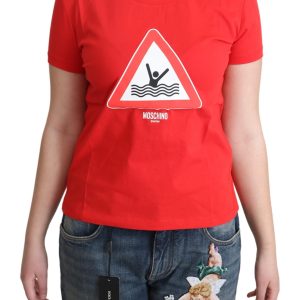 Chic Red Graphic Cotton Tee