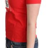 Chic Red Graphic Cotton Tee - Image 2