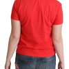 Chic Red Graphic Cotton Tee - Image 3