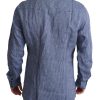 Elegant Striped Linen Button-Down Shirt - Image 3