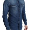 Elegant Denim Long Sleeve Casual Shirt - Image 2