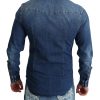 Elegant Denim Long Sleeve Casual Shirt - Image 3