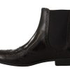 Elegant Black Ankle Wingtip Oxford Boots - Image 7