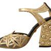 Elegant Crystal Studded Leather Pumps - Image 4