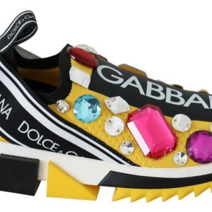 Embellished Yellow Sorrento Sneakers