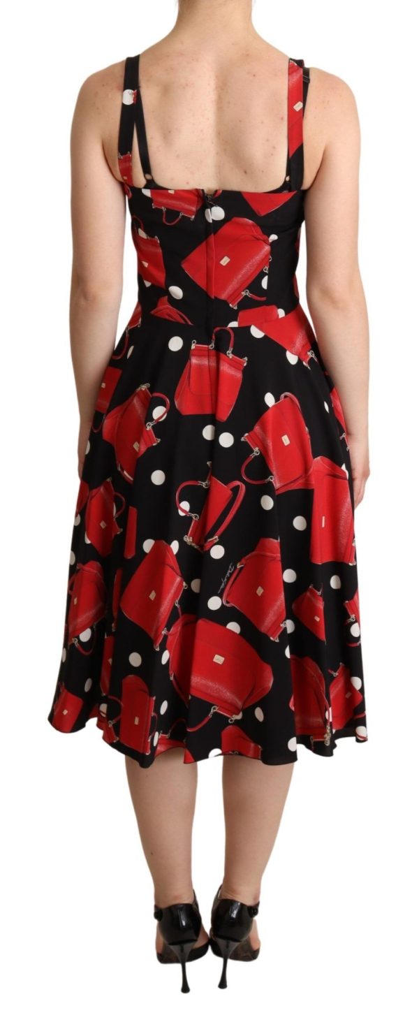 Sicilian Bag Print Sleeveless Midi Dress - Image 3