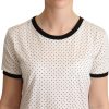 Polka Dot Crewneck Cotton Tee - Image 4