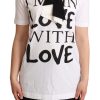 Chic Love Slogan Silk Cotton Tee - Image 2
