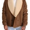 Elegant Double Breasted Shearling Jacket - Image 5