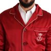 Sumptuous Silk Red Bomber Jacket - Image 4