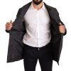 Elegant Black Trench Coat for Sophisticated Men - Image 6