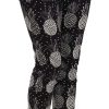 Chic Black Pineapple Print Skinny Capri Pants - Image 2