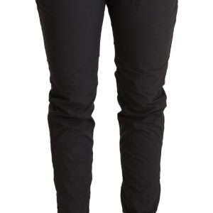 Elegant Mid Waist Slim Fit Skinny Pants