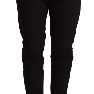 Elegant Black Baggy Cotton Pants