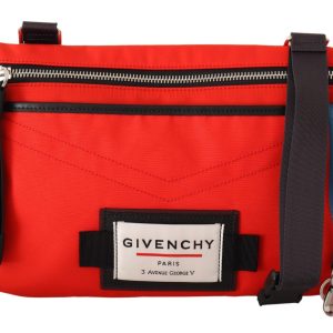 Chic Red and Black Downtown Crossbody Bag