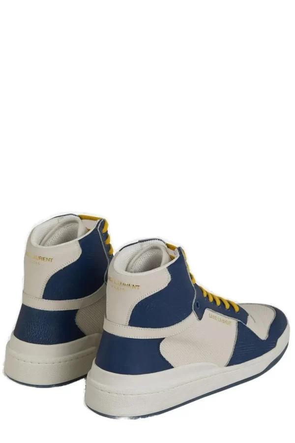 Elevate Your Style with Mid-Top Blue Luxury Sneakers - Image 2